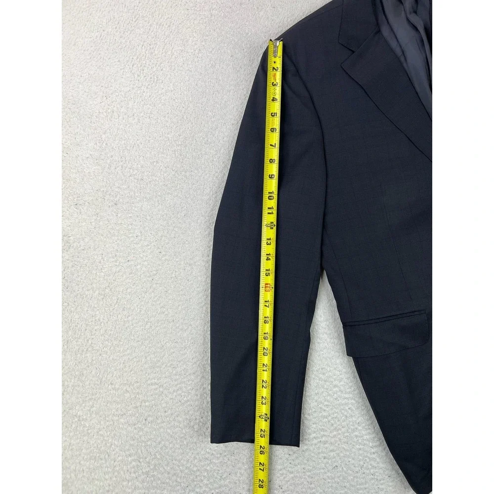 Canali Mens 44R Gray Glen Plaid Wool Suit Jacket Classic Fit Made Italy 2 Button